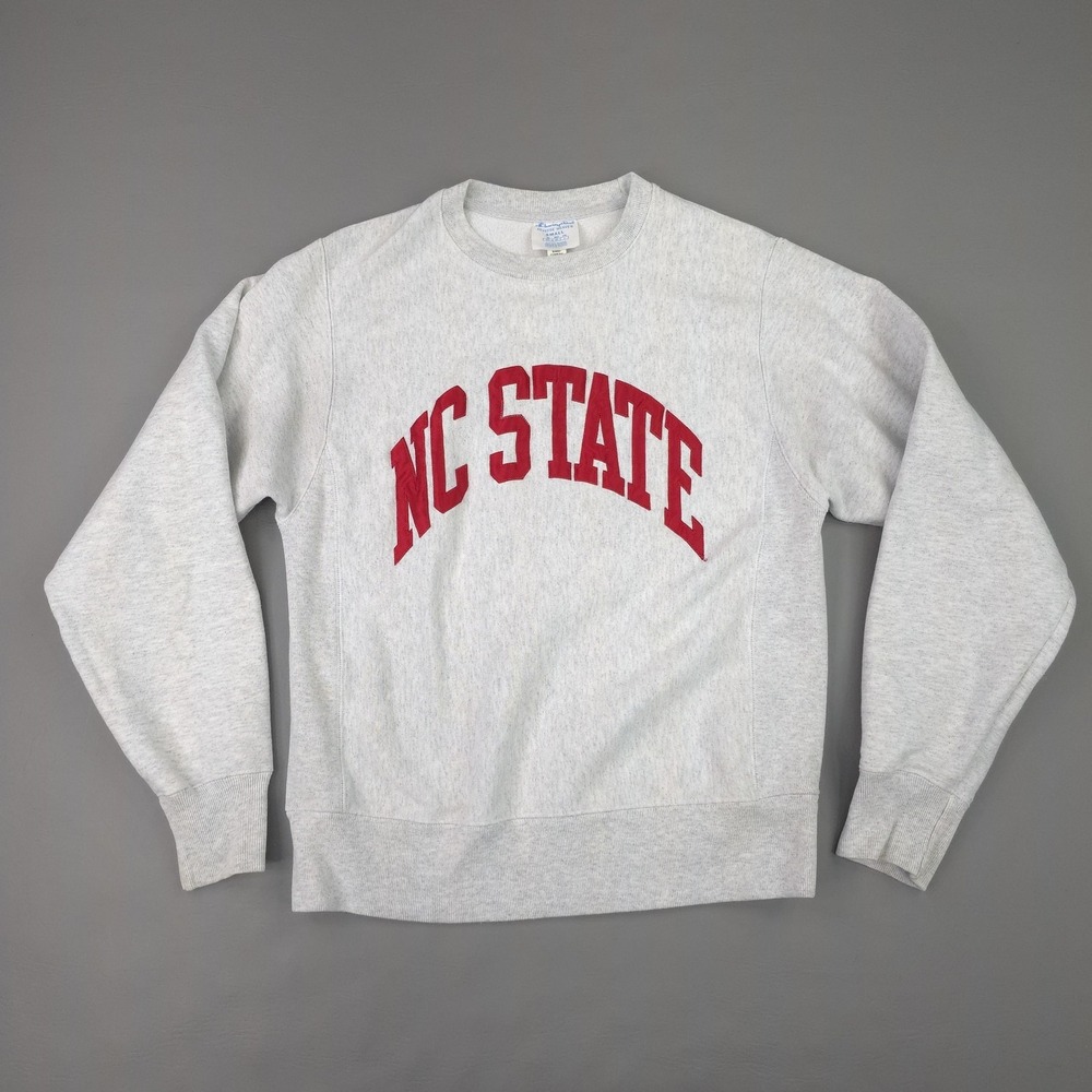 NC State Wolfpack Sweatshirt Mens Small Gray NCAA College Champion Reverse Weave - Picture 3 of 14